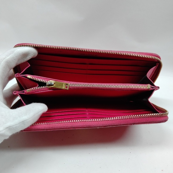 Saint Laurent Long Wallet Pink Leather - Picture 4 of 9